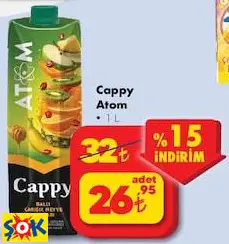 CAPPY ATOM MEYVE SUYU1 L
